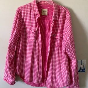 Pink picnic style overshirt